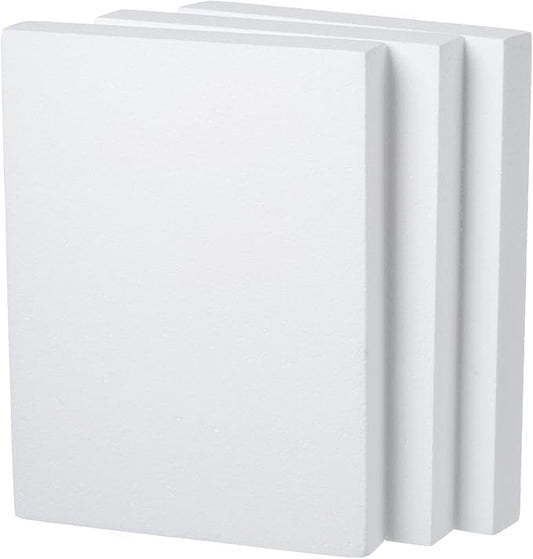 Crafare 3 Pack Craft Foam Blocks 16X12X2in Polystyrene Brick Rectangle for Arts School Projects Sculptures Floral Arrangements Modeling and Centerpieces