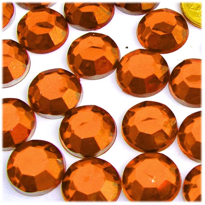 The Crafts Outlet 72pc Flatback Acrylic Rhinestones Round 20mm - Jet Black