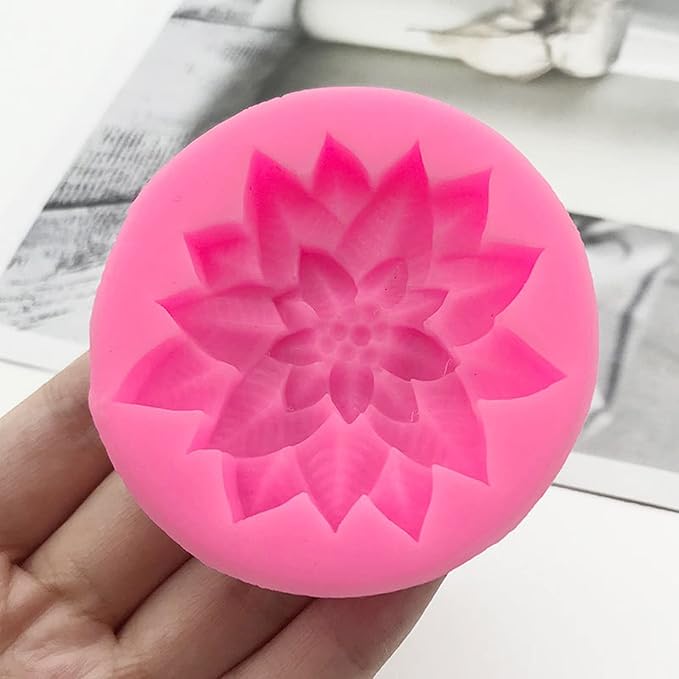 2Pcs Holly Leaf Silicone Mold for Fondant Chocolate Candy Cake Decorating Baking Candle Soap Pastry Polymer Clay Christmas Decoration