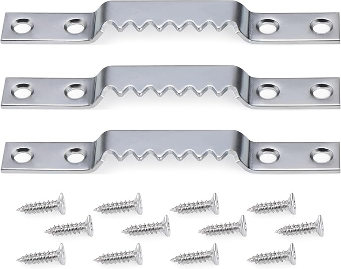 Sawtooth Picture Hangers Heavy Duty - Supports 144 lbs, 15 Pack Large Sawtooth Hangers with Screws, for Hanging Heavy Photos Frame Paintings Decorations
