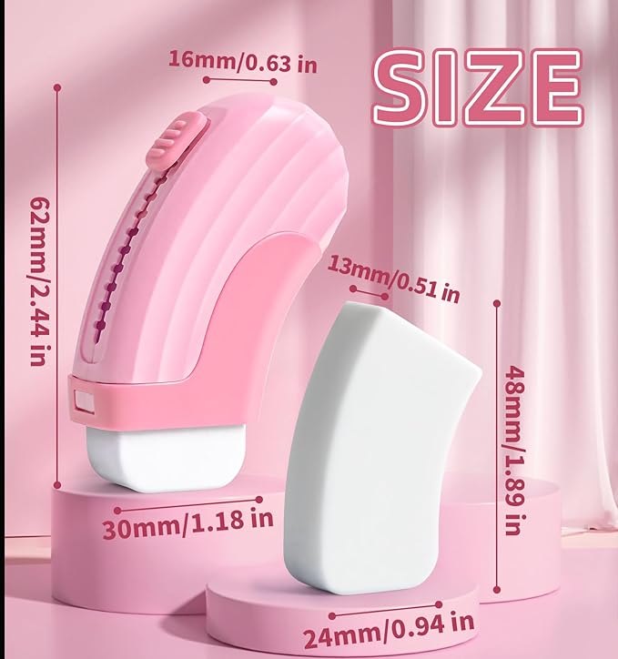 Pack Rubber Erasers Sliding Retractable Eraser, Large White Erasers for School Office Art Drawing Pencil Eraser for Kids