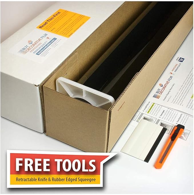 BDF EXNA20 Exterior Window Film Daytime Privacy and Heat Control Natural Black 20 (Dark) - 36in X 50ft