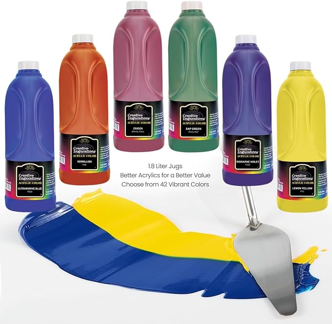 Creative Inspirations Acrylic Paint - Vandyke Brown - 1.8 Liter - Smooth & Creamy Consistency, Vibrant Pigmentation, Great Coverage for Artists - Clean Up with Soap & Water