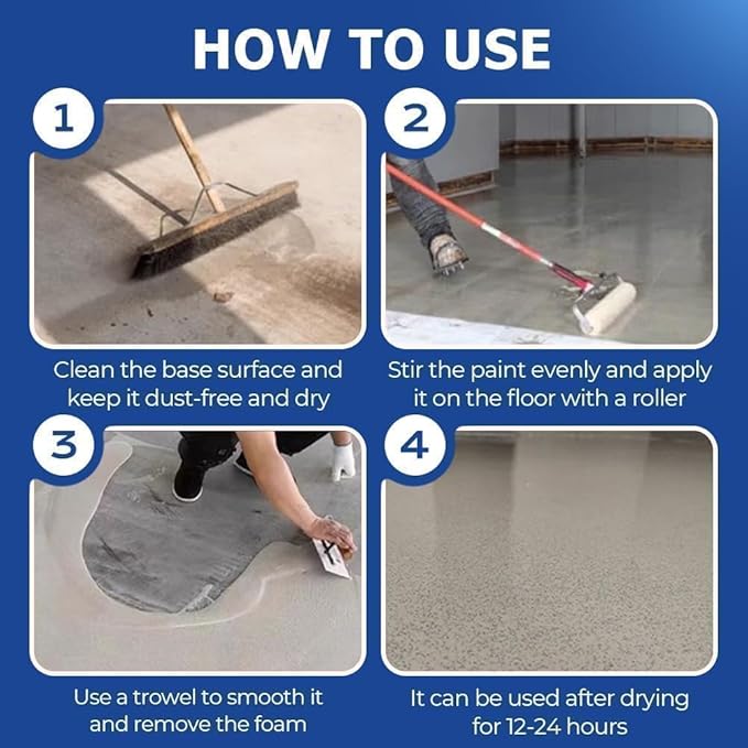 Epoxy Colored Sand Floor Paint, Epoxy Floor Paint for Concrete, High Gloss Marble Effect Coating, Waterproof Non-Slip Concrete Paints, Suitable for Indoor/Outdoor Use (Orange,96 oz/3 kg)