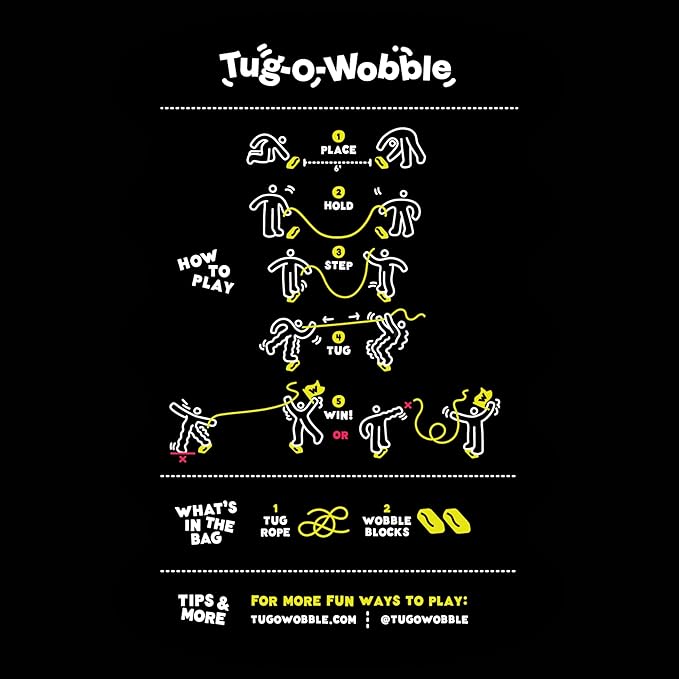 TUG O' WOBBLE: The Ultimate Balancing Outdoor and Indoor Game, Fun for Everyone, Lawn Game for The Backyard, Park, or Yard with Carrying Bag, Family Friendly Gift