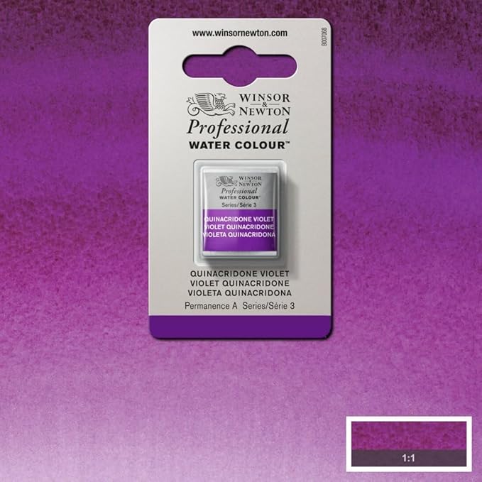 Winsor & Newton Professional Watercolor, Half Pan, Quinacridone Violet