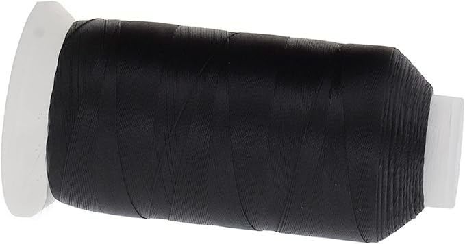 Mandala Crafts Black and White Heavy Duty Thread - 6000 Yds Tex 90 Thread - Bonded Polyester Thread Outdoor Marine Upholstery Threads