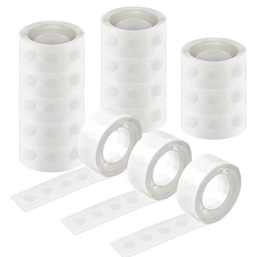 UPINS Glue Points Dots, 1500Pcs Balloon Glue Adhesive Dots Double Sided Removable Glue Tape Dots for Balloons Crafts Decoration, 6 mm
