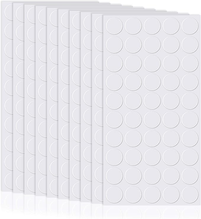 Zonon 500 Pcs Double Sided Adhesive Dots Clear Glue Point Tape Stickers Balloon Glue Round Mini No Traces Adhesive Sticker Dot Sticker for Classroom Decor Craft DIY Office (0.79 Inch/ 20 mm)