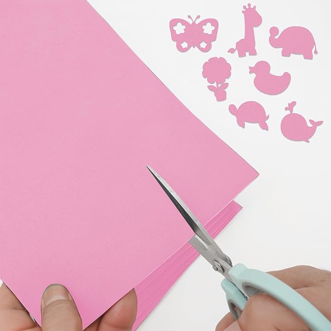 MEARCOOH Self Adhesive Foam Sheets, Pink 9x12 Inch 2mm Sticky Eva Foam Paper for Crafts Cardmaking Photo Frames Classroom Scrapbooking Christmas Crafts (Pink 10 Sheets)