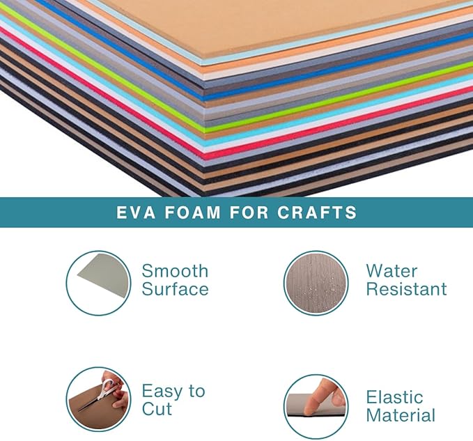 LotusFoam Large 3mm EVA Foam Sheet - 44"x 85" High Density Foam 130 kg/m3 for Cosplay, Costumes, Crafts, Flooring, Outdoor Use - 35 Colors (Copper) - Copper