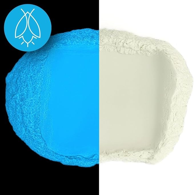 Glow in The Dark Pigment Powder - Neutral and Fluorescent Color for Art Painting, Fine Art, Nail Art Paint, and DIY Crafts - Long Lasting 10+ Color Options - Neutral Sky Blue - (30 Grams/1 Ounce)