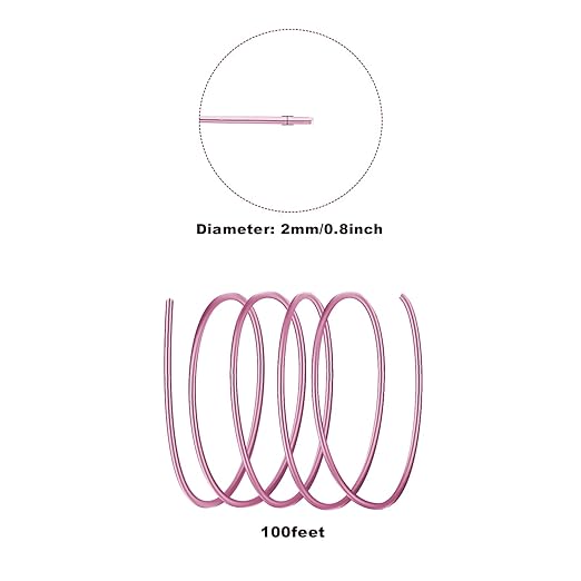 12 Gauge Aluminum Wire - 100 Feet AnselLimited Edward Bendable Anodized Metal Wire for Sculpting, Jewelry, Armature, Wrapping & Craft
