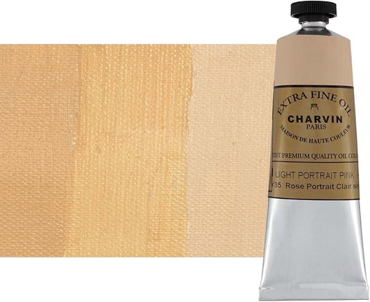 Charvin Extra Fine Oil Paint, Light Portrait Pink 60 ml - Triple-Milled, Rich Texture, Poppy Oil-Based, Light-Fast, Handmade, Archival Quality