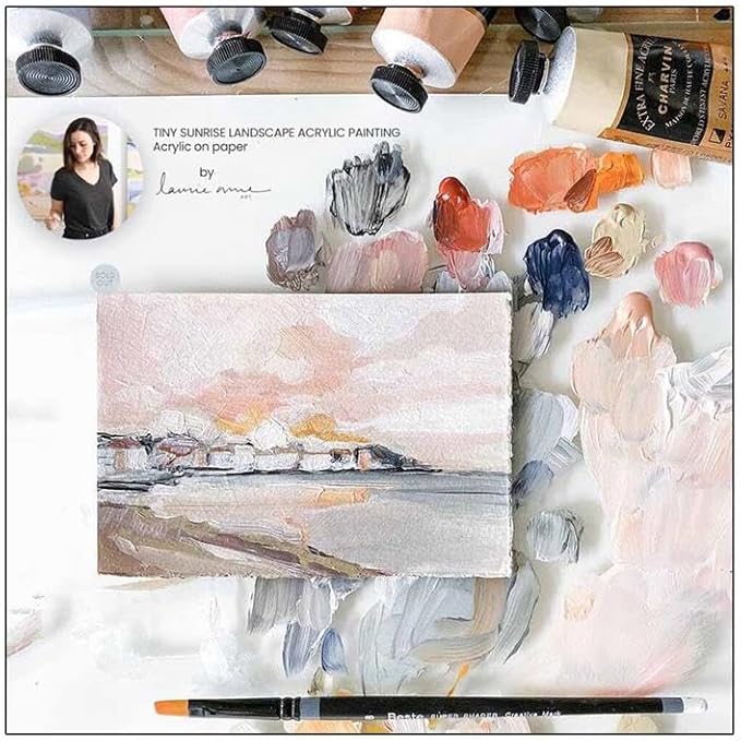 Charvin Extra Fine Professional Artist Acrylic Paint Colors, Nature Themed Hues, 150ml Hansa Yellow Medium
