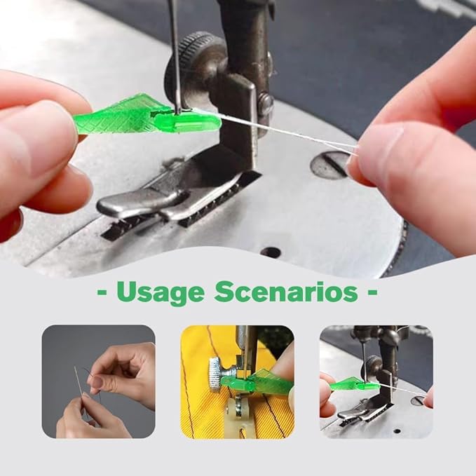Fish Mouth Sewing Machine Needle Threader,2024 Upgrade Fish Type Needle Threader, Automatic Sewing Needle Threader,Easy Needle Threaders Tool (10 PCS)