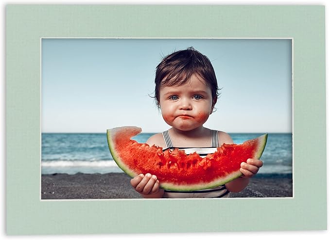 5x7 Mat for 8.5x11 Frame - Precut Mat Board Acid-Free Honeydew Green 5x7 Photo Matte For a 8.5x11 Picture Frame, Premium Matboard for Family Photos, Show Kits, Art, Picture Framing, Pack of 25 Mats