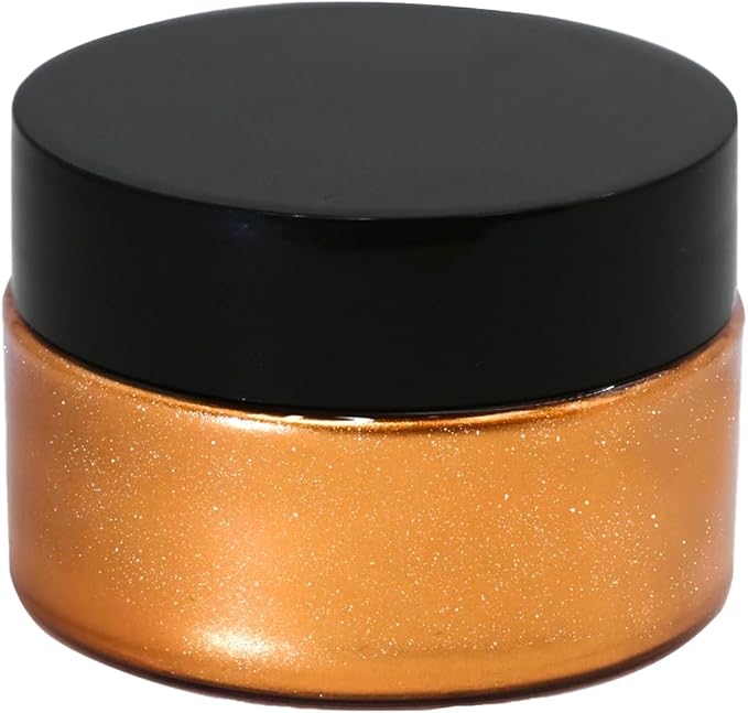 Shimmer Metallic Acrylic Paint Metallic Chalk Paste 1.7oz/50ml, Ideal for Wood/T-Shirts/Glass/Stone, DIY Crafts Projects Glitter Pearlescent Golden Pigment Suitable for Beginners Artists (Bronze)