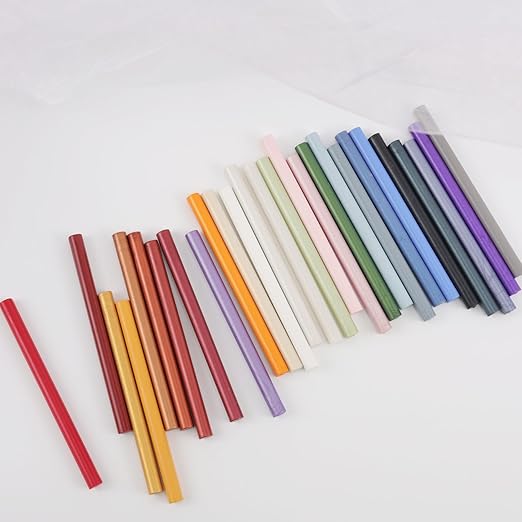 Pink Wax Seal Sticks, ONWINPOR 20pcs Glue Gun Wax Sealing Sticks for Wax Seal Stamp, Wedding Invitations, Envelope Letter Sealing (20, Floral Pink)
