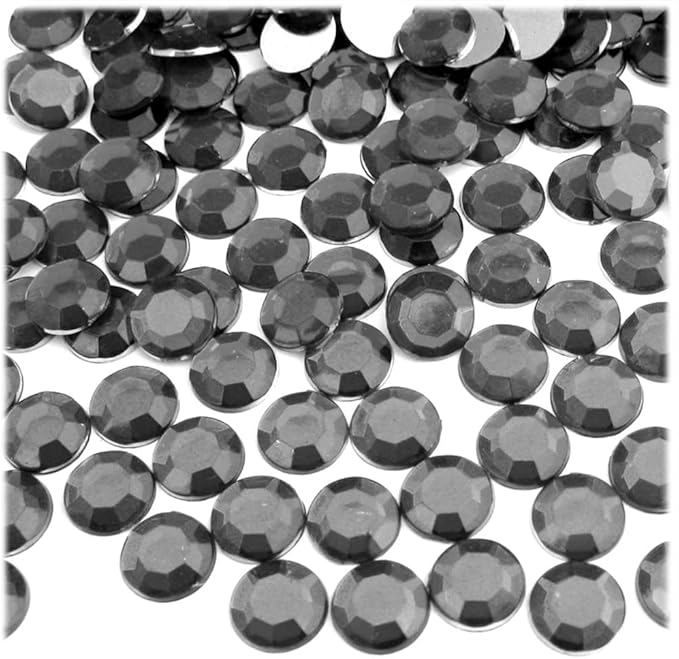The Crafts Outlet 144pc Rhinestones Round 10mm - Flatback Orange