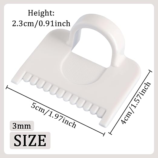 2 PCS Square 3mm Edge Lock Seam Guide, Mini Sewing Finger Ruler for Hand Sewing, DIY Sewing Kit Tool, Sewing Needle Gauge Measuring Guide, Square White