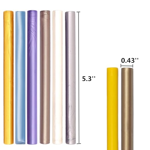 Pearl White Wax Sealing Sticks, ONWINPOR 10pcs Glue Gun Wax Seal Sticks for Waxseal Stamp, Easy Melting Waxsealsticks for 0.43'' Glue Gun (Pearl White)