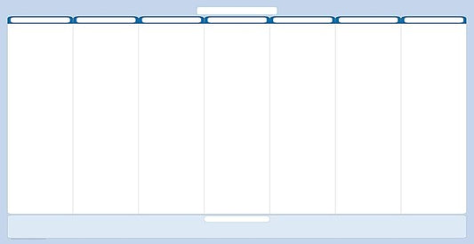 Sky Blue 7-Column Task, Goals & Objective Wall Horizontal Organizer 36" x 75". Complete with Marker
