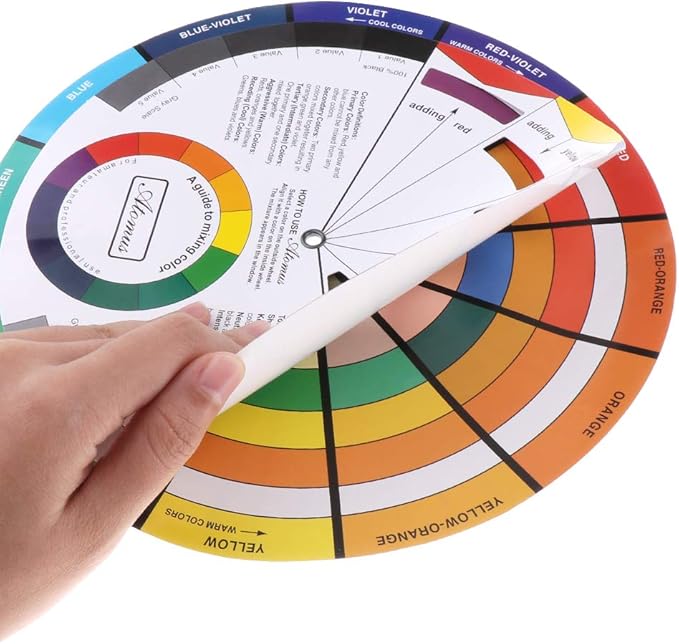 Pocket Color Wheel, Paint Mixing Learning Guide Art Class Teaching Tool for Makeup Blending Board Chart Color Mixed Guide Mix Colors
