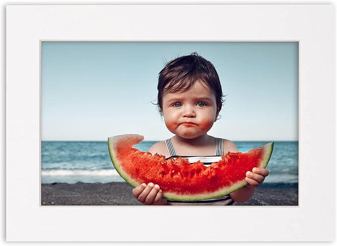 5x7 Mat for 8.5x11 Frame - Precut Mat Board Acid-Free White 5x7 Photo Matte Made to Fit a 8.5x11 Picture Frame, Premium Matboard for Family Photos, Show Kits, Art, Picture Framing, Pack of 10 Mats