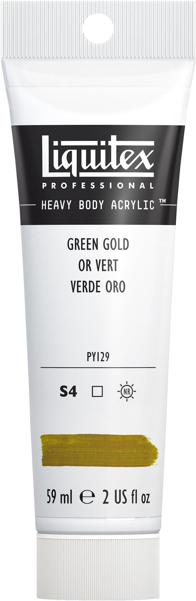 Liquitex Professional Heavy Body Acrylic Paint, 2-oz (59ml) Tube, Green Gold