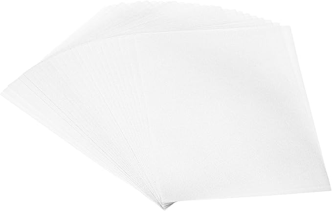 PATIKIL 30 Sheets Vellum Paper 8.5x11inches, Printable Translucent Paper 100GSM Colored for Invitations Laser Inkjet Printing Card Making Crafting Wedding Tracing, Silver