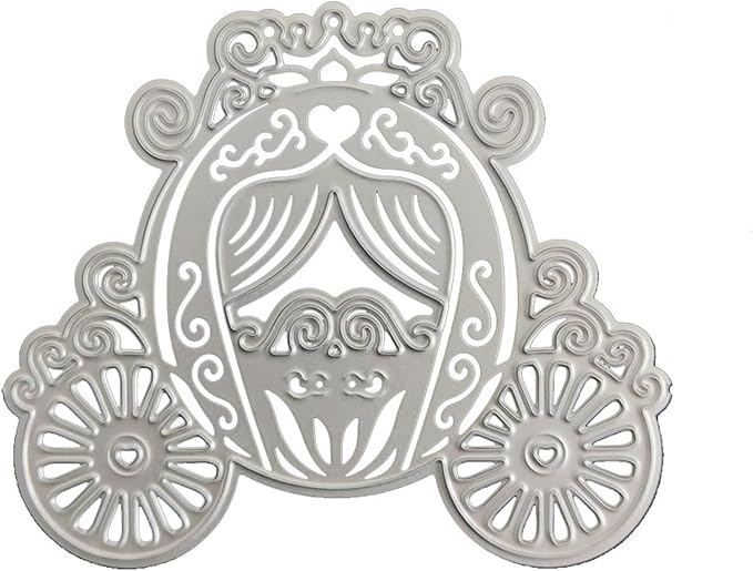 Cutting Dies Metal Stencils Scrapbooking Tools DIY Embossing Template for Paper Card Making Album Arts Crafts Supplies (Fairy carriage-8x6.8cm)