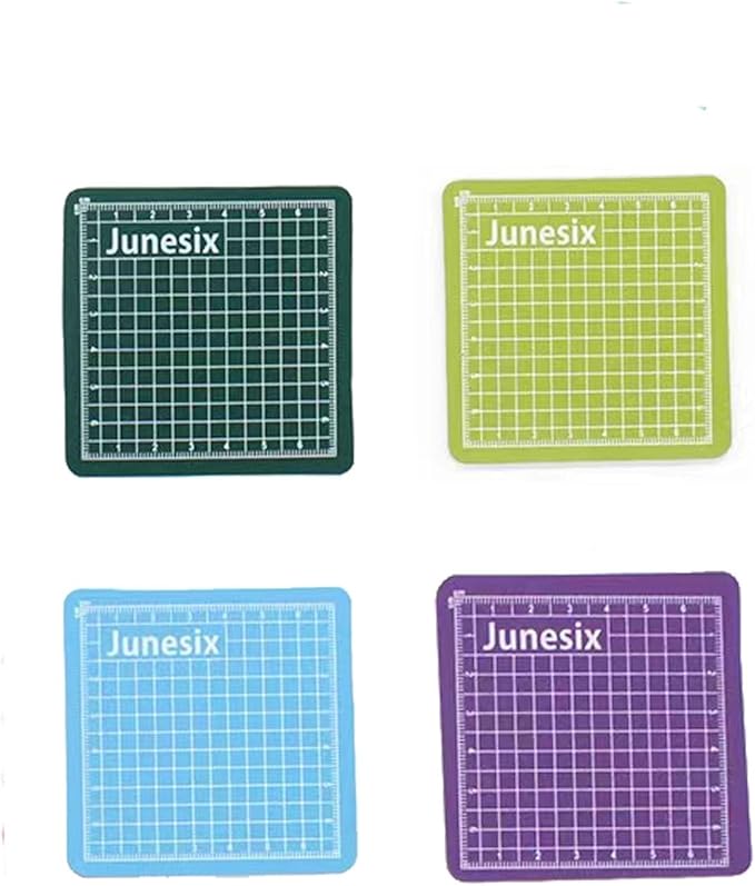 4Pieces Mini Cutting Pad Self Healing Craft Mat Small Sewing Cutting Mat Non-Slip Mini Cut Board for Scrapbooking Quilting Sewing Accessories