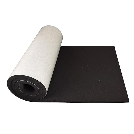 XCEL Foam Roll with Self Adhesive – Black, 60" x 8" x 1/4" (2 Pack) Closed Cell Foam Rubber Water Resistant Padding – Home, Marine, Garage, Auto Insulation & Cosplay Black, 60" x 8" x 1/4" (2 Pack)