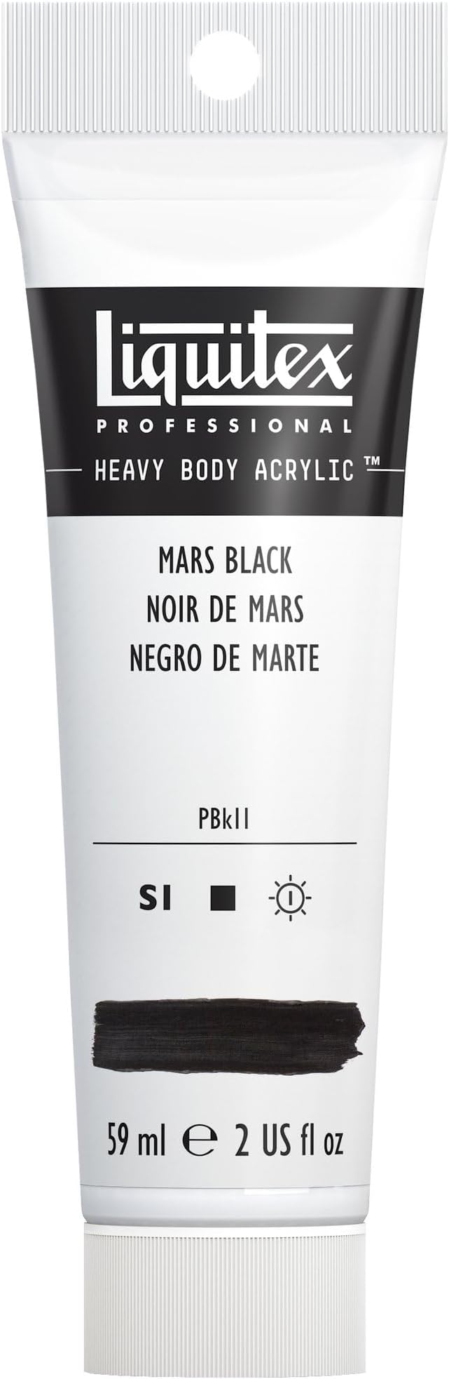 Liquitex Professional Heavy Body Acrylic Paint, 2-oz (59ml) Tube, Mars Black
