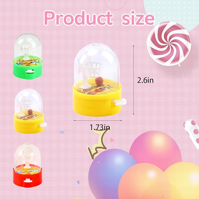 NEEW 12 Pack Mini Finger Basketball Shooting Game, Party Favors Basketball Party Decorations Mini Handheld Desktop Table Classroom Rewards, Carnival Prizes for Kids