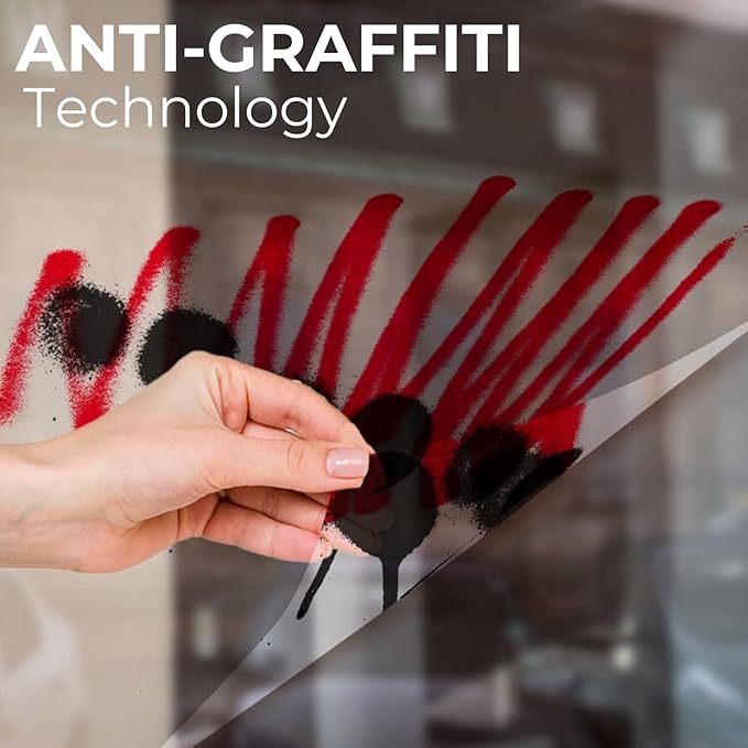 UV 99% VLT 20% Security and Safety 4 Mil Color Window Film Shatterproof Anti Shatter Tempered Glass Film for Home and Office Windows (VLT 20%, 24 in x 15 FT)