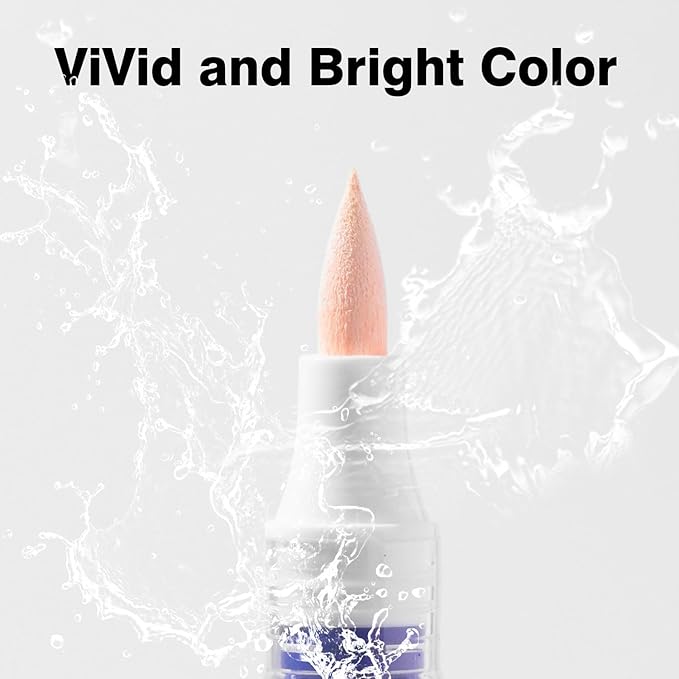 ROSYMENG 9 Color Acrylic Paint Pens,Quick-Drying Waterproof Acrylic Paint Markers, Soft Brush Tip Acrylic Markers for Canvas, Rock Painting, Wood, Stone, Glass, Ceramic, Fabric Painting, DIY Crafts