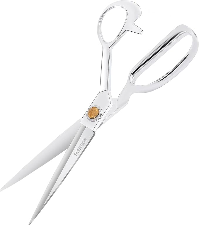 10" Sewing Scissors,Heavy Duty Tailor Scissors Shears for Fabric,Leather,Raw Materials,Dressingmaking,Altering-Professional Upholstery Shears for Dressmakers Students Office Crafting