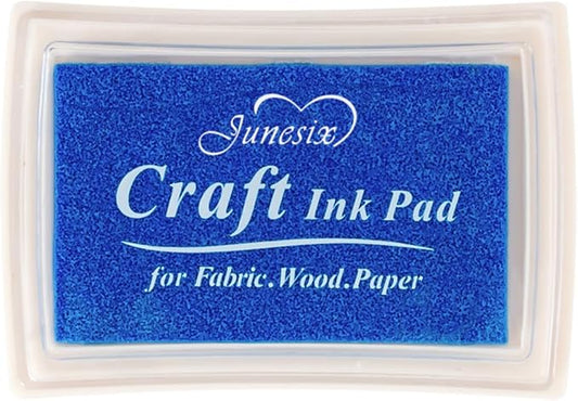 Dark Blue Ink Pad Finger Washable Kids Stamp Ink Pad for Rubber Stamps Paper Scrapbooking