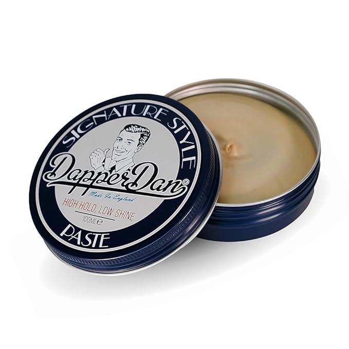 Dapper Dan Signature Style Paste, High Hold Low Shine Hair Paste for Men, For Short to Medium Length Hair, Reworkable Paste, Signature Cologne Fragrance, 3.38 fl oz