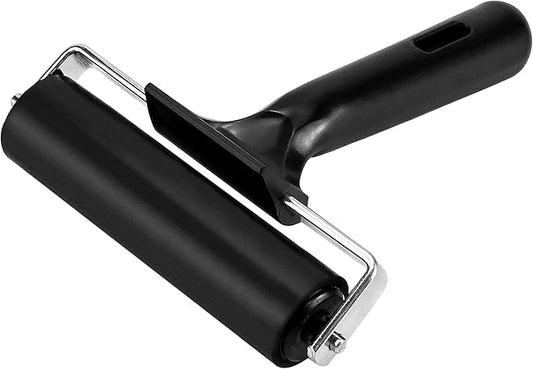 Printmaking Brayers，Rubber Roller, Brayer Ideal for Anti Skid Tape Construction Tools, Print, Ink and Stamping Tools,Crafting, Hard Rubber Roller Brayers, Vinyl Roller Ink Paint Brush (3.9in)