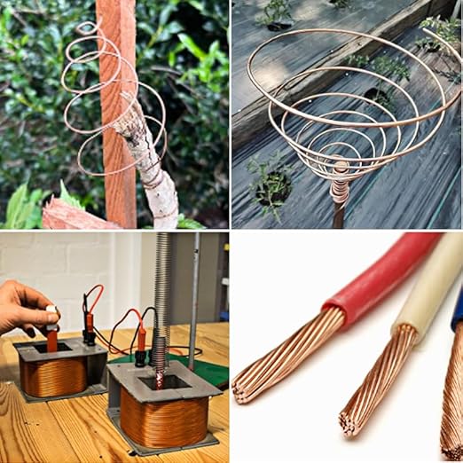 24 Gauge 266 Feet 5 oz 99.9% Dead Soft Copper Wire for Electroculture Gardening, Jewelry Making, Beading, Science Projects, DIY Artwork, Pure Bare Copper Wire