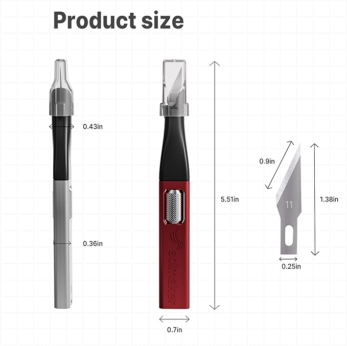 3 PCS Exacto Knife,Hidden Blade Design at The End,Comes with 5 Spare High Qualiry Carbon Steel Exacto Knife Blades. Craft Knife for Crafting, Arts,Modeling,Scrapbooking,Stencil,DIY Projects.Silver