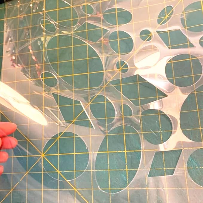 BANLTRE 5 Pack 24" x 36" 10mil/0.25mm Thick Clear Blank Stencil Sheet for Cutting,Craft Plastic Sheets (24" x 36" / 10mil)