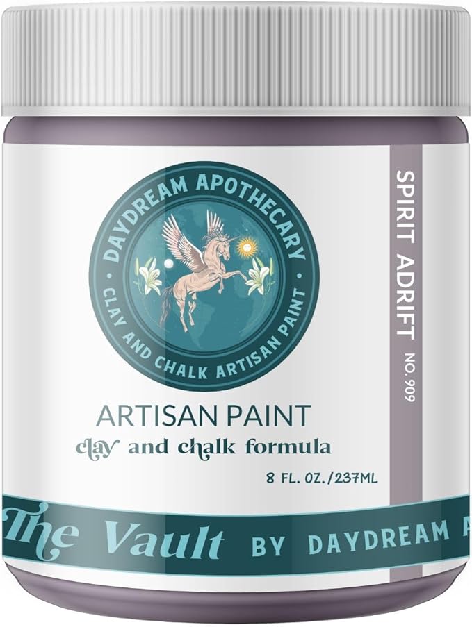 Daydream Apothecary Premium Chalk Style Paint for Furniture, Home Décor, Wood, DIY Interior Projects, Quick Dry, No Prep or Prime Needed, Matte Purple Grey - 8oz