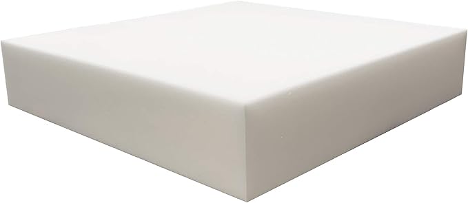 FoamRush 3" H x 24" W x 24" L Upholstery Foam Cushion High Density (Square Foam for Dining Chairs, Chair & Wheelchair Seat Cushion Replacement)