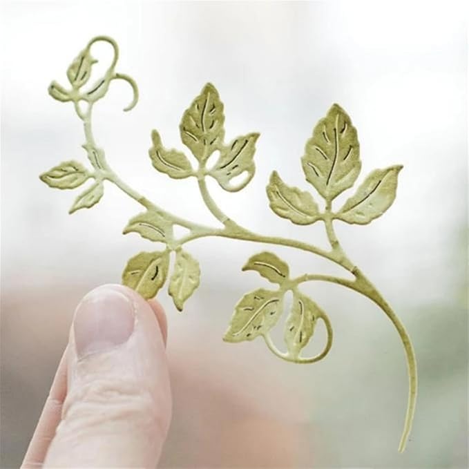 Cutting Dies Metal Stencils Scrapbooking Tools Flowers Lace Frame DIY Embossing Template for Paper Card Making Album Arts Crafts Supplies (A Flower Vine-8.8x5cm)