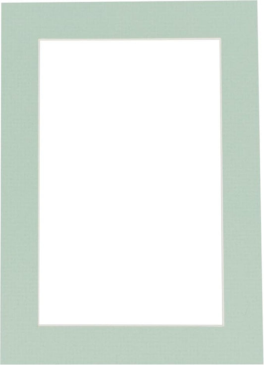 6x8 Mat for 8x10 Frame - Precut Mat Board Acid-Free Honeydew Green 6x8 Photo Matte Made to Fit a 8x10 Picture Frame, Premium Matboard for Family Photos, Show Kits, Art, Picture Framing, Pack of 1 Mat