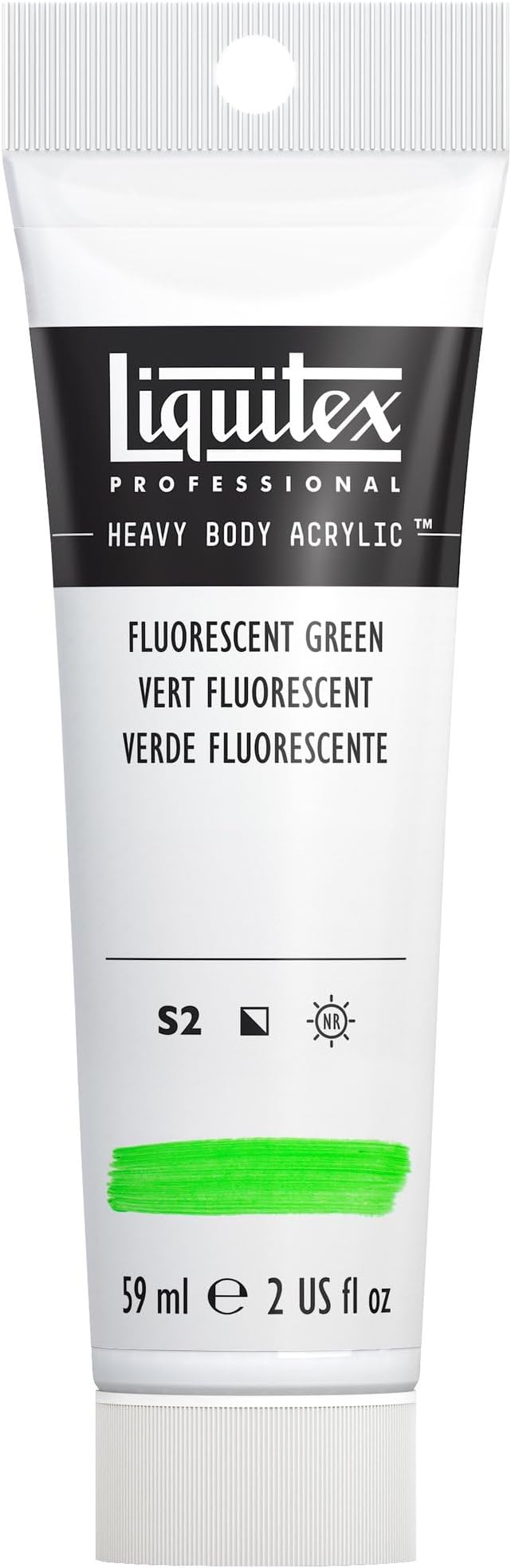 Liquitex Professional Heavy Body Acrylic Paint, 2-oz (59ml) Tube, Fluorescent Green